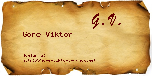 Gore Viktor névjegykártya